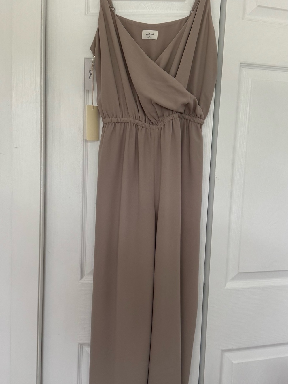 Aritzia Wilfred Melodie Jumpsuit NWT | Size S | Concrete | Wide Leg